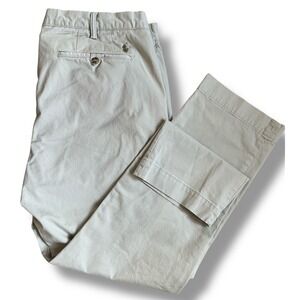 Polo Ralph Lauren Mens 38x32 Stretch Straight Fit Chino Pants Khaki Beige Cotton